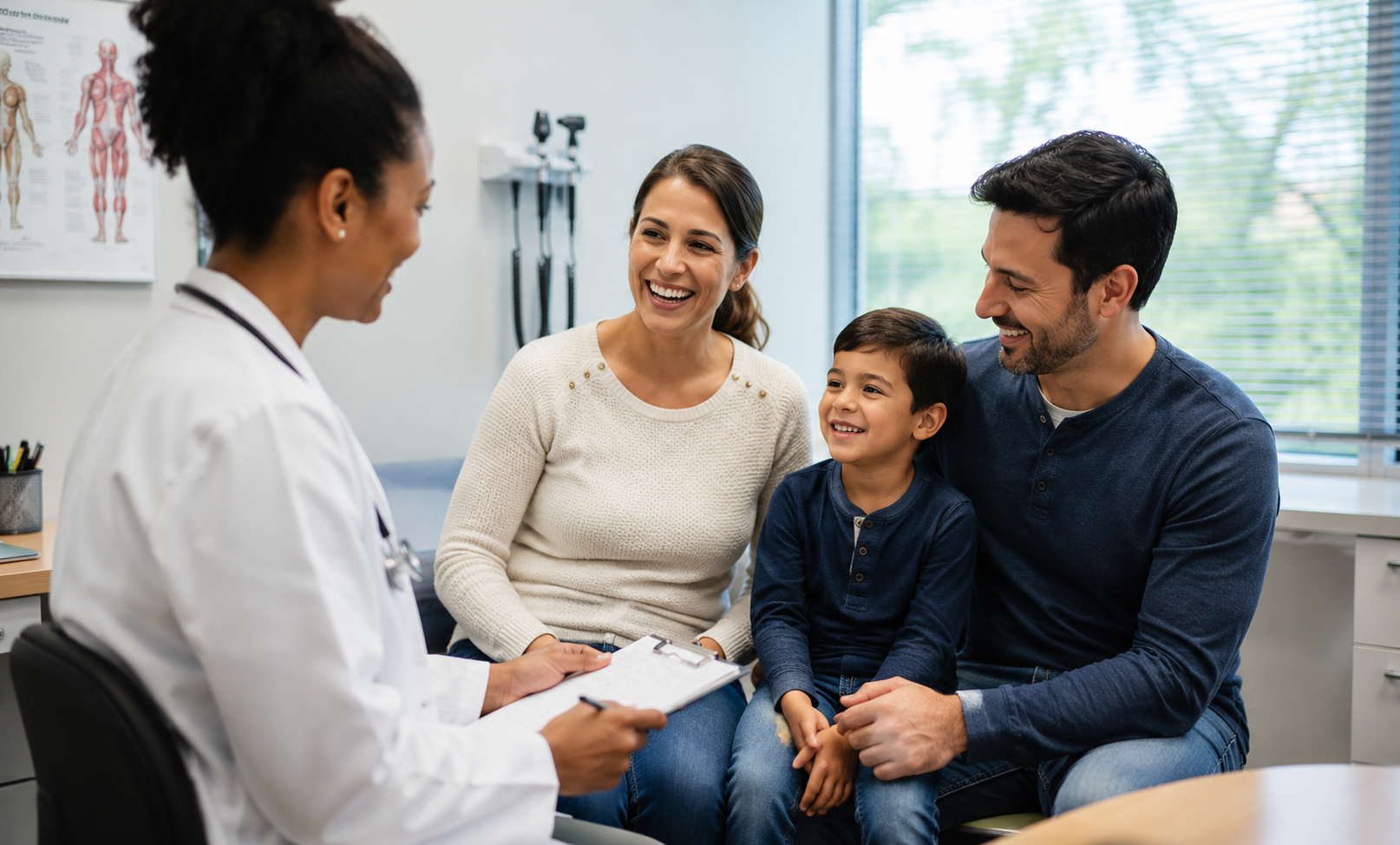 Family getting care at somaform health in Tewskbury